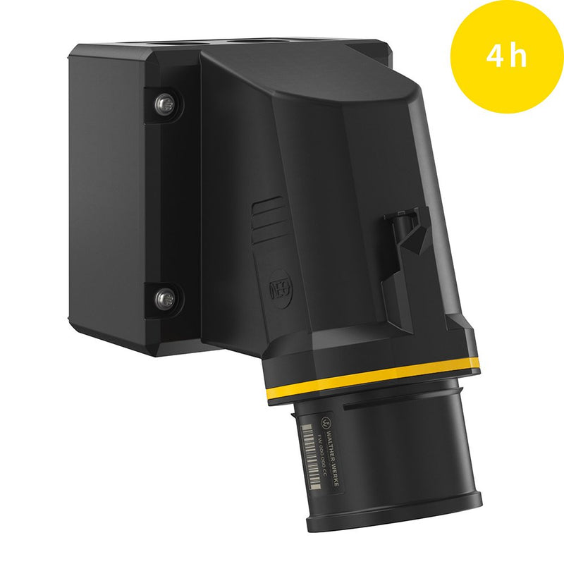 Walther Werke - CEE-Gerätestecker (IEC 60309) CEE NEO Wandgerätestecker FW734504CC schräg 32A 5P 4h