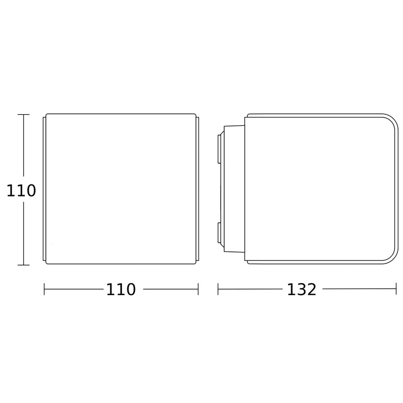 Steinel - Decken-/Wandleuchte Sensor-LED-Außenleuchte L 830 SC INOX 3000K 132 x 110 x 110 mm