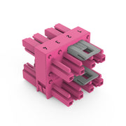 WAGO - Kompaktverteiler für steckbare Gebäudeinstallation 3-fach-Verteiler 4-polig 770-1736 Kod. B,pink − 50 Stück