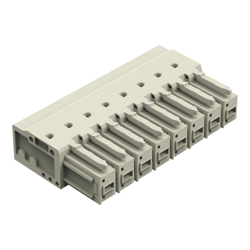 WAGO GmbH & Co. KG - Leiterplattensteckverbinder THTFederleiste abgewinkelt 831-3528 Maß 7,62mm,lgr − 12 Stück