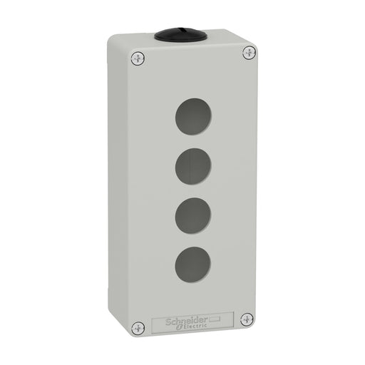 Schneider Electric - Gehäuse für Befehls- und Meldegeräte Leergehäuse XAP, Metall XAPD3204 grau, für 4x22mm