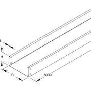 Niedax - Kabelrinne RLU 85.200 inkl.Verbinder − 3 Meter