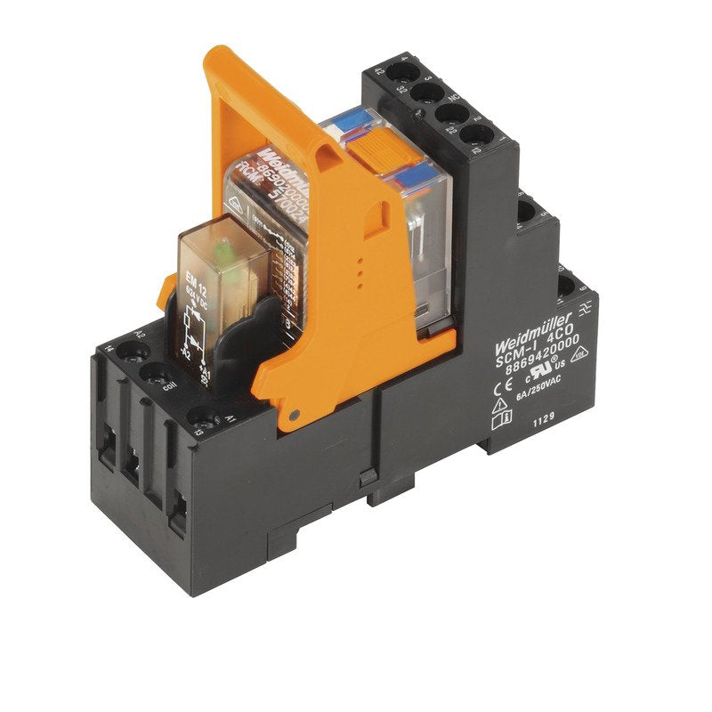 Weidmüller - Schaltrelais Relaiskoppler RCMKITI24VDC4COLD 4W 24VDC 6A − 10 Stück