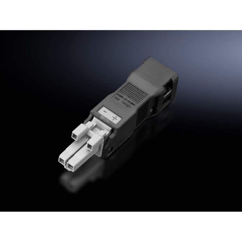 Rittal - Kompaktverteiler für steckbare Gebäudeinstallation Buchse SZ 2500.610 (VE5) 2 polig, 24V DC − 1 Packung