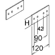 Niedax - Verbinder für Kabeltragsystem GFK-Stoßverbinder KKGH 50 (1Paar)