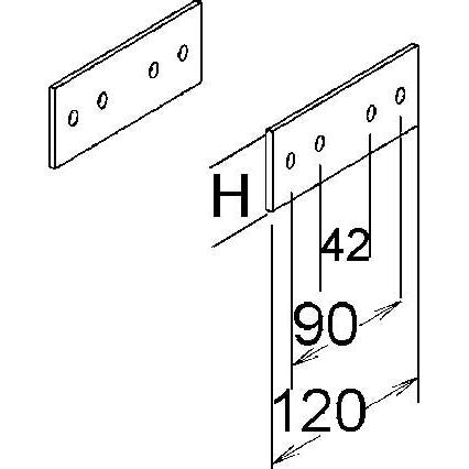 Niedax - Verbinder für Kabeltragsystem GFK-Stoßverbinder KKGH 50 (1Paar)