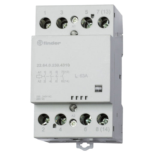Finder - Installationsschütz für Reiheneinbau Schütz für Reiheneinbau 22.64.0.230.4310 4S, 63A