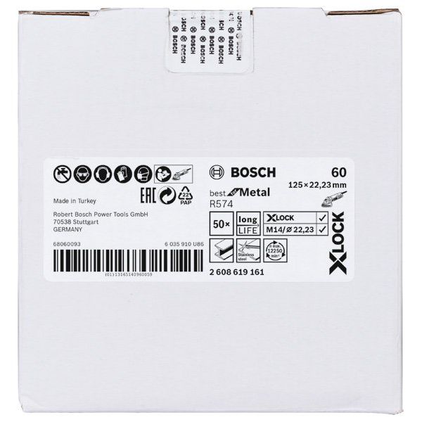 Bosch - Trenn-/Schleifscheibe PRO R574 X-Lock 2608619161 Fiberscheibe 125 mm