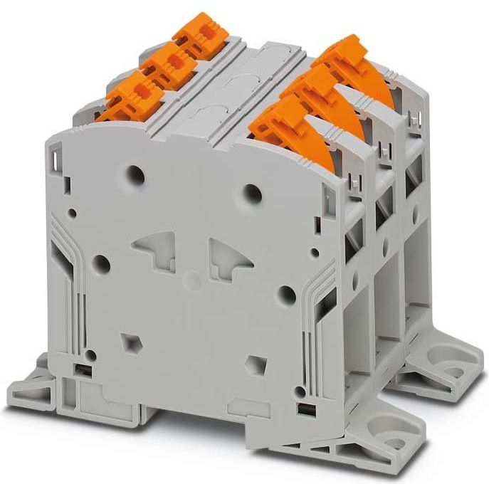 Phoenix Contact - Durchgangs-Reihenklemme Klemmenblock PTPOWER 95-3L-F 25-95qmm, grau − 3 Stück