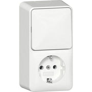 Gira - Schalter-/Steckdosenkombination Kombi AusWe/SCHUKO senkr. 417613 u.Montagepl. AP rws