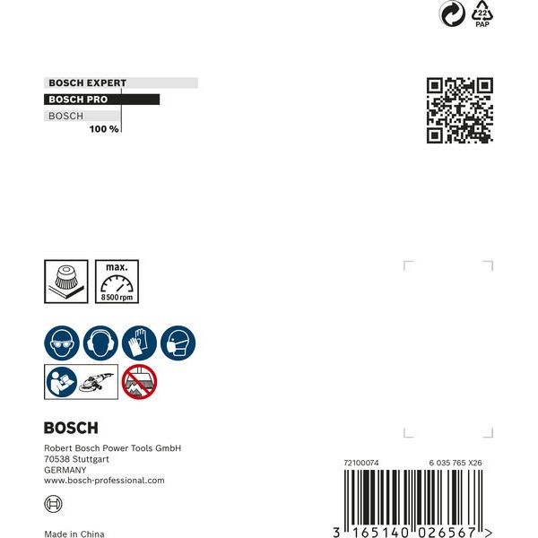 Bosch - Rotierende Drahtbürste PRO Metal heavy 1608614000 Topfbürste 90 x 0,8