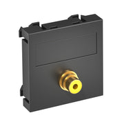 OBO Bettermann - Einsatz/Abdeckung für Kommunikationstechnik Multimediaträger MTG-R F SWGR1 45x45mm sw-gr