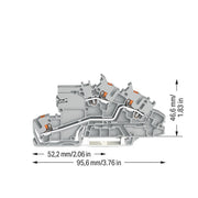 WAGO - Installations-Etagenklemme Installationsetagenklemme 2203-7659 2,5 mm² mit Drücker − 50 Stück