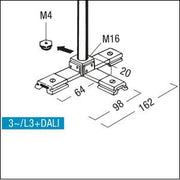 Zumtobel - Mechanisches Zubehör/Ersatzteile für Leuchten Befestigungsstück 3ph sw S2 800490 T-Verbinder