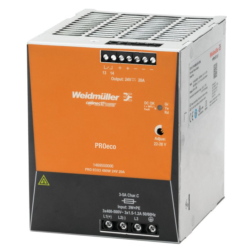 Weidmüller - Gleichstromversorgung Schaltnetzgerät PROECO3 480W 24V 20A