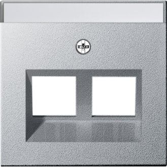 Gira - Einsatz/Abdeckung für Kommunikationstechnik Abdeckung Modular Jack 264026 30Grd 2fach alu