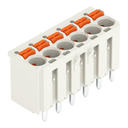 WAGO - Leiterplattensteckverbinder 1-Leiter-THR-Federleiste 2092-1176/200-000 CAGE CLAMP,lichtgrau − 100 Stück