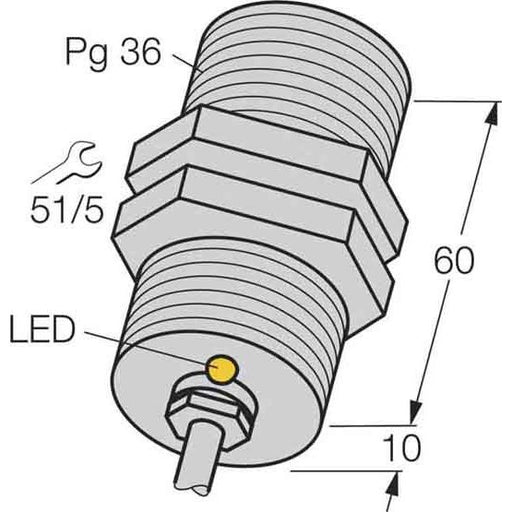Turck - Induktiver Näherungsschalter Sensor BI20-G47-Y1 induktiv