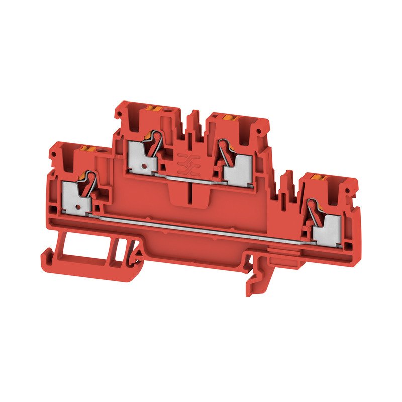 Weidmüller - Durchgangs-Reihenklemme Klemme A2T 2.5 RD PUSH IN, 2.5 mm² − 50 Stück
