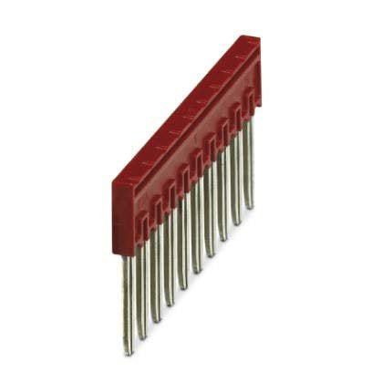 Phoenix Contact - Querverbinder/Brücker für Reihenklemme Steckbrücke FBSR 10-8 10-pol. rot − 10 Stück