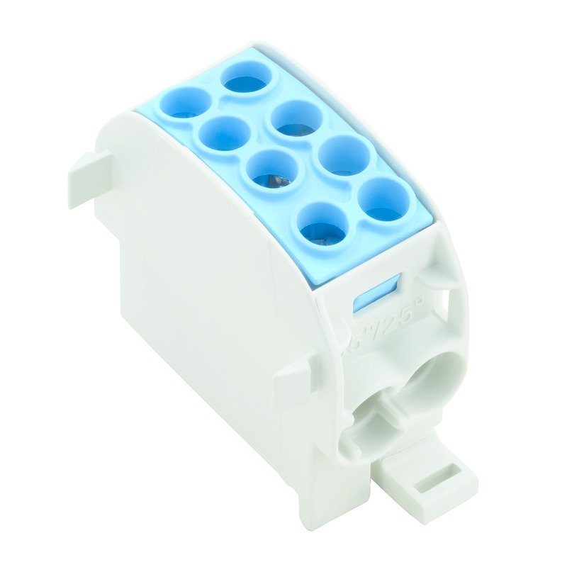 Weidmüller - Durchgangs-Reihenklemme Hauptleitungsabzweigklemme WPD 102 2X35/2X25 BL W-Reihe, TS 35 − 5 Stück