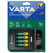 Varta Cons.Varta - Universal-Ladegerät LCD Ultra Fast Charger+ 57685101441 4xAA 56706 2100mAh − 2 Stück