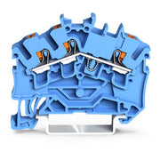 WAGO - Durchgangs-Reihenklemme 3-Leiter-Durchgangsklemme 2202-6304 mit Drücker,2,5 mm² − 100 Stück