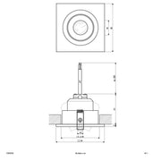 EVN Lichttechnik - Downlight/Strahler/Flutlicht P-LED Einbauleuchte P 24030102 ws 700mA 3W 3000K quad
