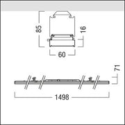 Zumtobel Group - Lichtleiste LED - Lichtbandleuchte TECTON DC  #42190090 840