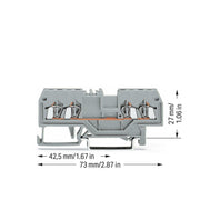 WAGO - Durchgangs-Reihenklemme Durchgangsklemme 279-831 gr 0,08-1,5qmm