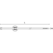 HellermannTyton - Kabelbinder Befestigungsbinder 156-01146(100) 145x3,4 mm 2tlg. − 100 Stück