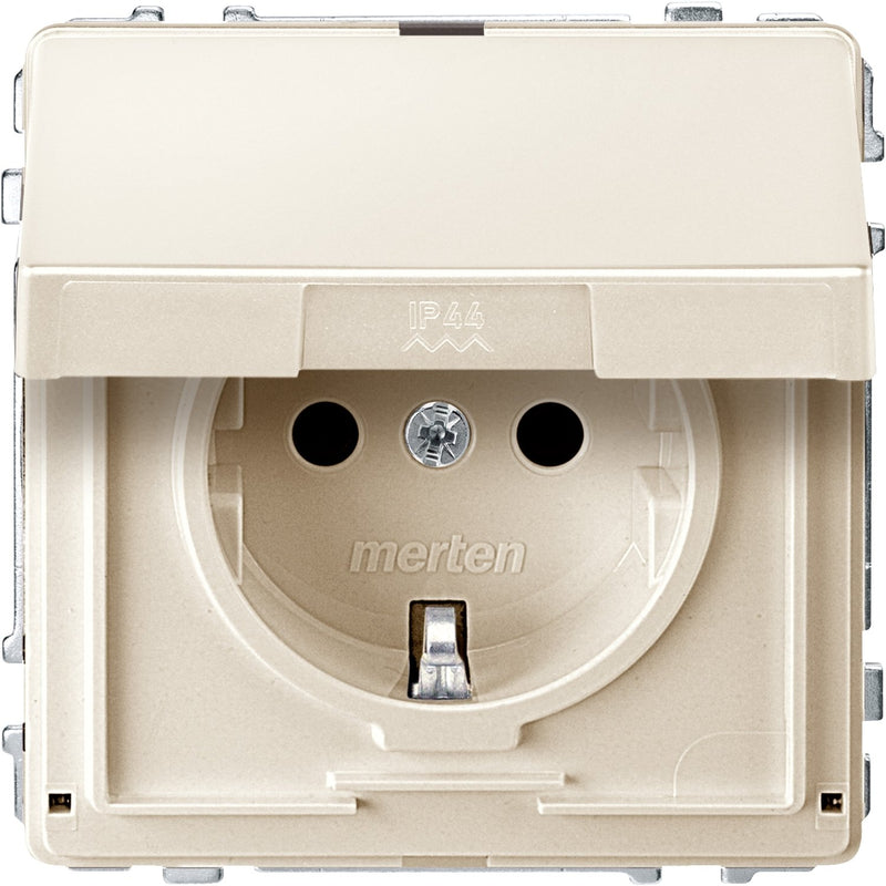 Merten - Steckdose SCHUKO-Steckdose ws MEG2310-7244 Klappdeckel