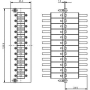 Metz Connect - Patchpanel LWL OpDAT REGpro Frontplatte 15024A5812-E 3HE 12xE2000 SM