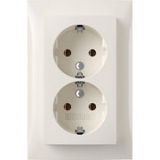 Berker - Steckdose SCHUKO-Doppelsteckdose 47748989 Abdeckpl. pws-glanz