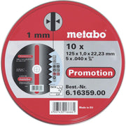 Metabowerke - Trenn-/Schleifscheibe Trennscheibe 616359000 (VE10) 125x1,0x22,23
