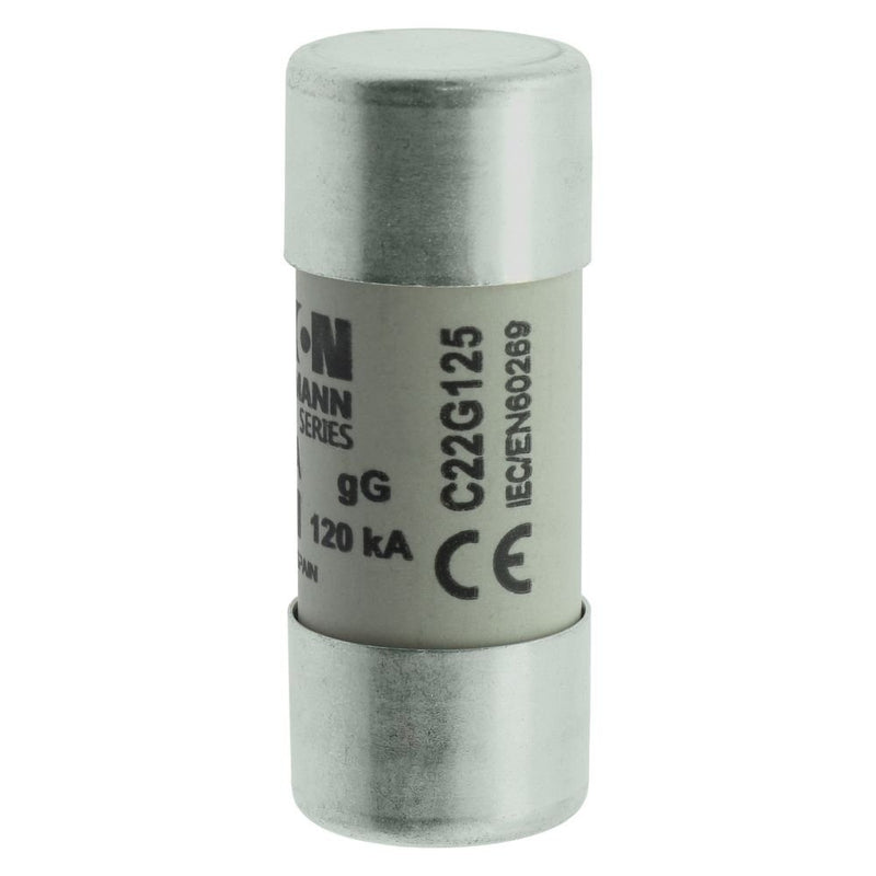 Eaton - Zylindrische Sicherung Sicherungseinsatz Nieders. CYLINDRICA#C22G125 125A AC 400V 120kA − 10 Stück