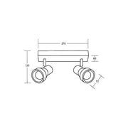 Brumberg Leuchten - Decken-/Wandleuchte Anbauleuchte 2x E14 57172730