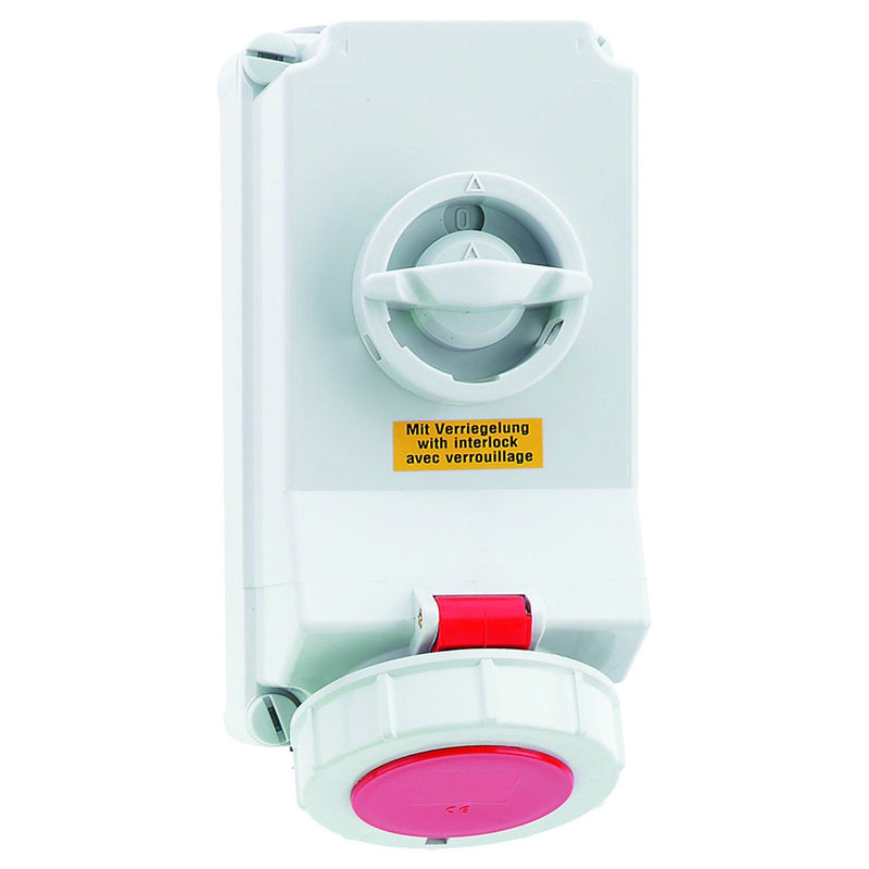Bals Elektrotech - CEE-Steckdose abschaltbar, abgesichert (IEC 60309) Wandsteckdose TE abschaltb 16380 16A 7p 400V 6h IP67