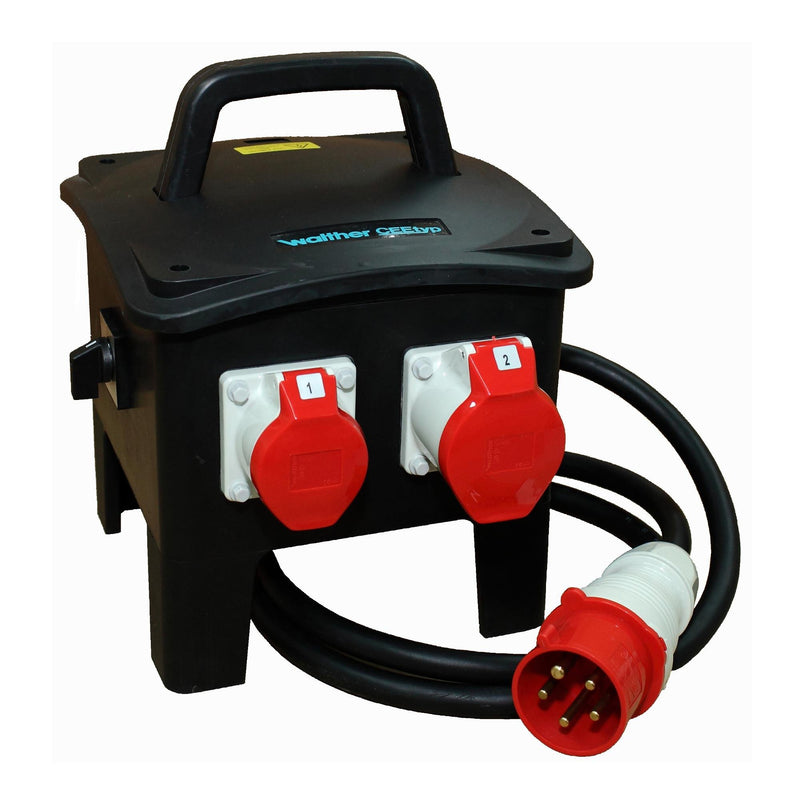 Walther Werke - CEE-Steckdosen-Kombination (IEC 60309) Steckdosenkombination 64930DZ tragbar, Vollgummi