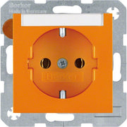 Berker - Steckdose SCHUKO-Steckdose or/gl 47508907 m.Beschriftungsfeld