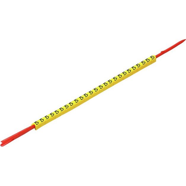 Weidmüller - Kabelmarkierungssystem Leitermarkierer CLI R 02-3 GE/SW H m.Montagedorn − 10 Stück