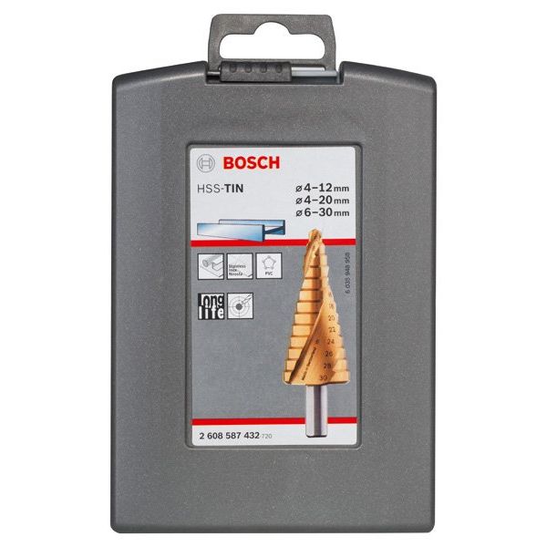 Bosch - Bohrer-Set HSS-TiN-Stufenbohrerset, 2608587432 3-tlg