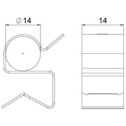 OBO Bettermann - Befestigungsklammer Trägerklammer SCC 7,5-12 D14 für Kabel, 12-14mm − 100 Stück