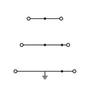 WAGO - Schutzleiter-Reihenklemme Drei-Stock-Klemme 280-547 0,08-2,5mmq gn/ge/bl