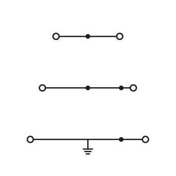 WAGO - Schutzleiter-Reihenklemme Drei-Stock-Klemme 280-547 0,08-2,5mmq gn/ge/bl