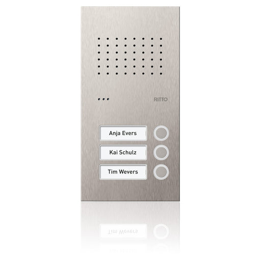 Ritto - Türstation für Türkommunikation Türstation Pur Edelstahl RGE1810325 Acero Audio, 3WE − 1 Stück