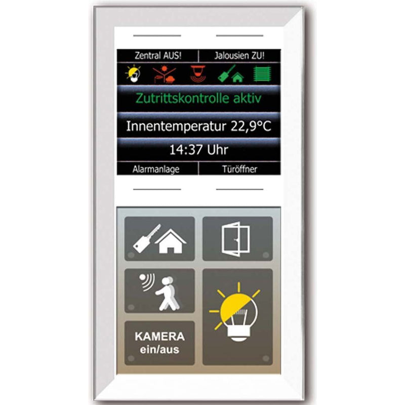 Issendorff - Bussystem-Tastsensor Glas-Tastenfeld rahmenlos LCN - GTS10DW ws m.6+4Tasten,6 LED − 1 Stück