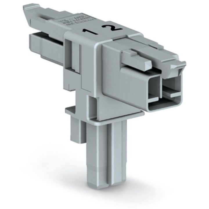 WAGO - Kompaktverteiler für steckbare Gebäudeinstallation T-Verteiler 2-polig 890-1601 Kod. B,grau − 25 Stück