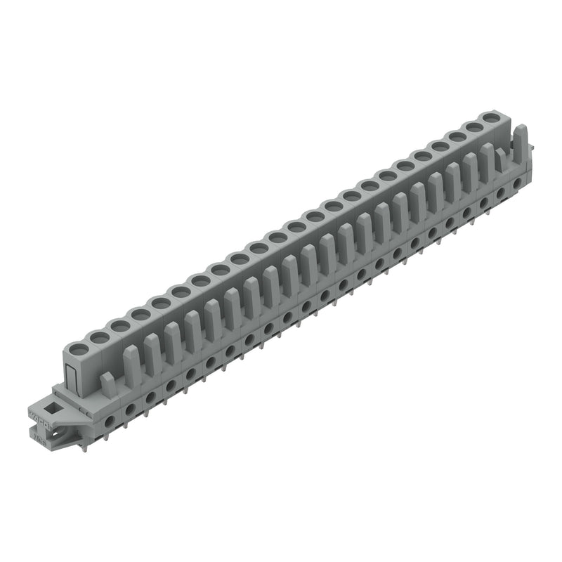 WAGO - Leiterplattensteckverbinder THT-Federleiste gerade 232-153/031-000 Rastermaß 5mm,grau − 10 Stück