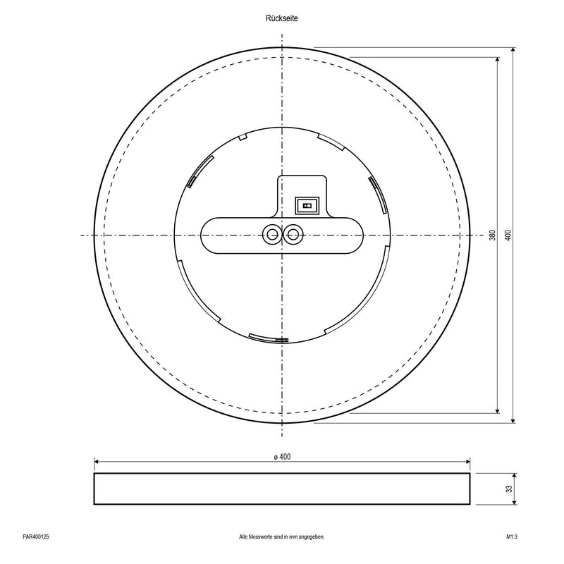 EVN Lichttechnik - Decken-/Wandleuchte LED-Anbaupanel PAR400125